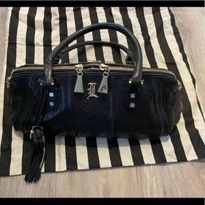 L.A.M.B. Black Glazed Aviano handbag